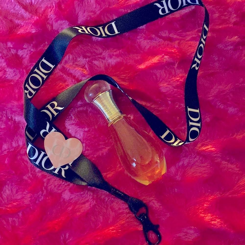 DIOR  lanyard, heart pin , full size J'adore
